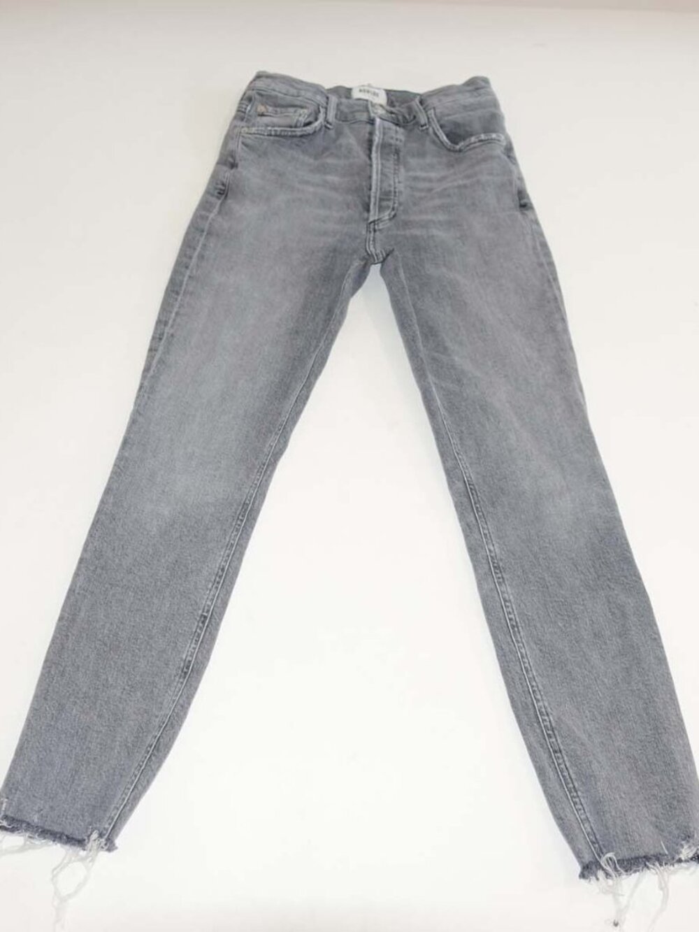 AGOLDE Women's Nico High Rise Slim Jeans Size 27 Gray 27" Inseam Stretch Denim